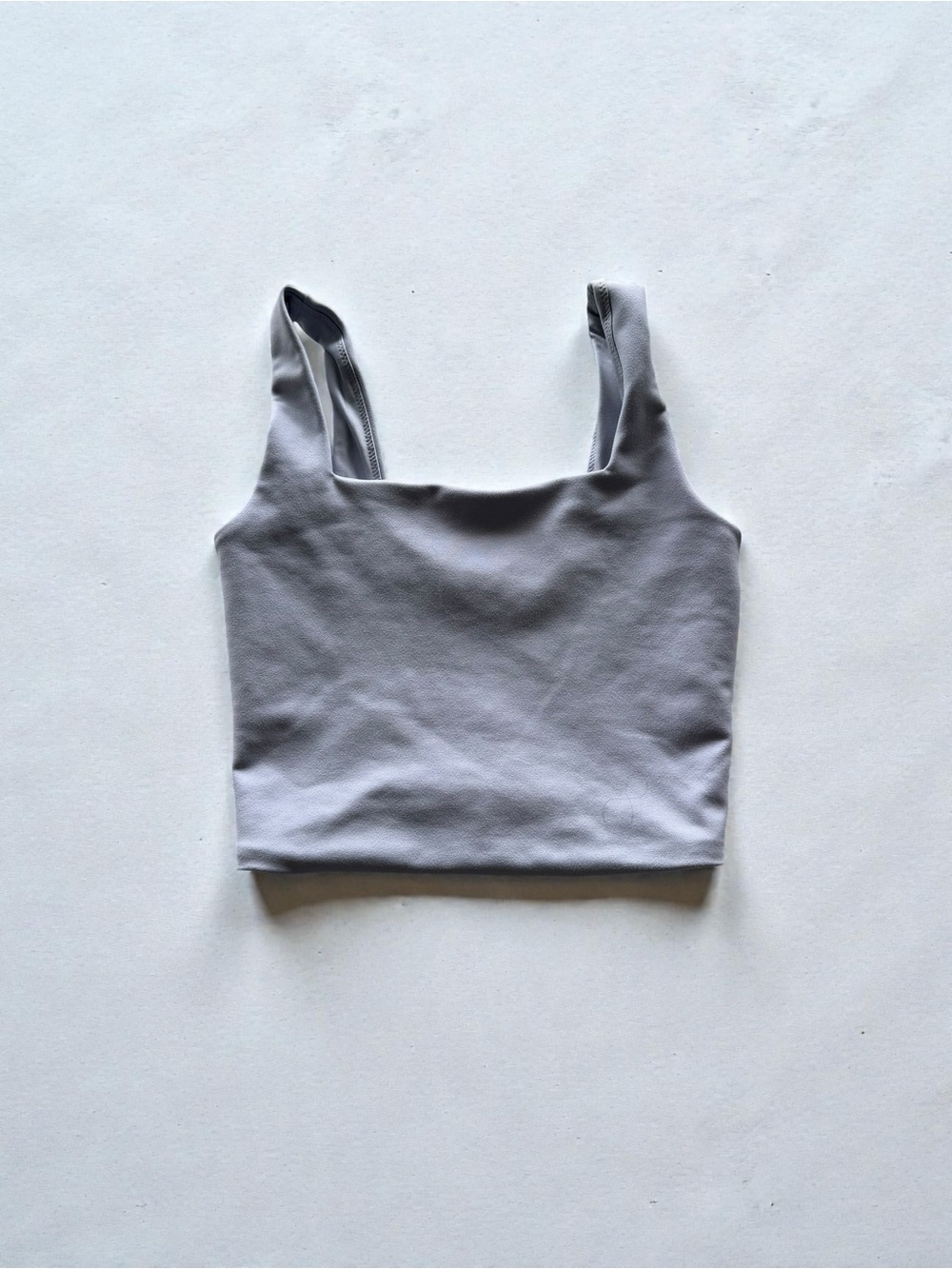 Abercrombie & Fitch Light Gray Square Neck Crop Tank